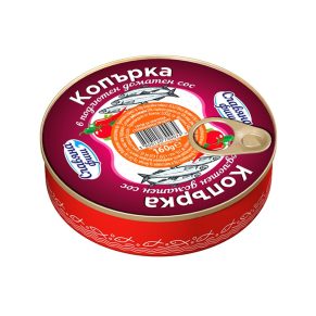 ΜΙΚΡΑ ΨΑΡΑΚΙΑ ΠΑΠΑΛΙΝΑ "SLAVYANA FISH" ΣΕ ΚΑΥΤΕΡΗ ΣΑΛΤΣΑ ΝΤΟΜΑΤΑΣ 160ΓΡ
